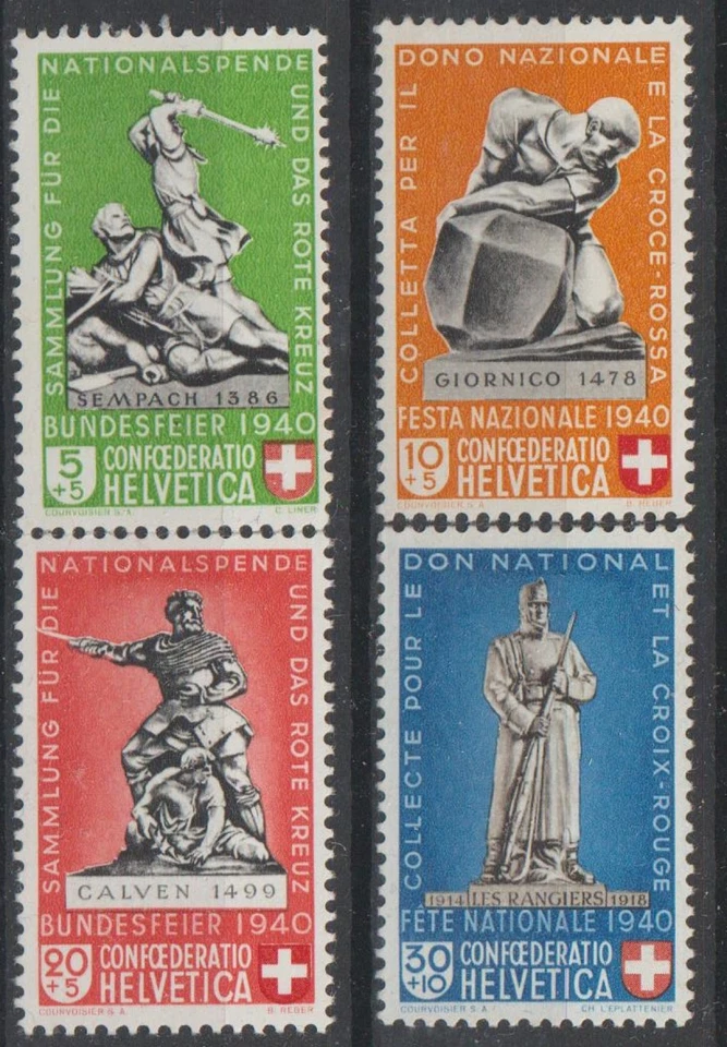 Switzerland - semi-postal - 1940 issue B100-104  c.v. 15.90 - Image 1 of 1
