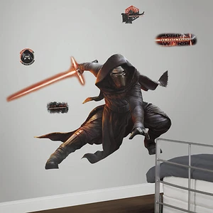 KYLO REN WALL DECALS Star Wars the Force Awakens Villain Stickers Giant Decor - Picture 1 of 2