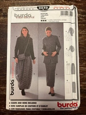 Burda 8849 UNCUT Sewing Pattern, Misses' Suit, Size 10-20 - Image 1 of 2