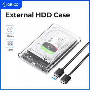 ORICO 3.5'' External Hard Drive Enclosure SATA USB 3.0/Type C Caddy Case SSD HDD - Picture 1 of 17