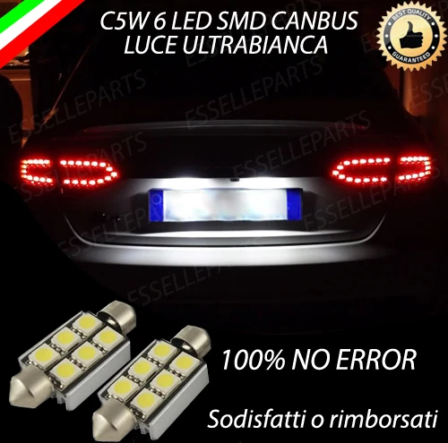 COPPIA LUCI TARGA 6 LED AUDI A4 B8 CANBUS NUOVO MODELLO 100% NO ERROR - Immagine 1 di 1