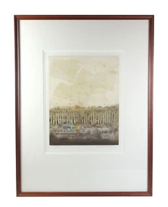 Vintage Nissan Engel Large Abstract Modern Art Etching Piano Signed Numbered - Picture 1 of 6
