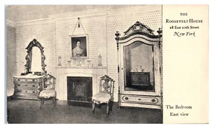 Schlafzimmer Ruhe Blick auf Roosevelt Haus in New York City Postkarte - Bild 1 von 2