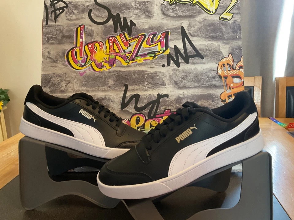Mens Puma Shuffle black/white Trainers. Uk7 smart casual 🔥 - Image 1 of 4