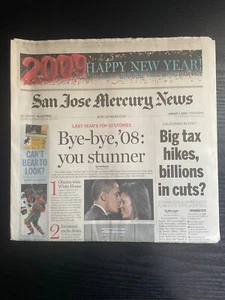 San Jose Mercury News 1 de enero de 2009 Barack Obama - Imagen 1 de 2