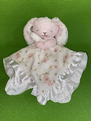 Little Me Lovey with Rattle Security Blanket Pink Bunny Rabbit Stuffed Animal - Image 1 of 4