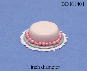 PINK PEARL CAKE Dollhouse Miniature Food Sweets Dessert 1:12 Scale - Picture 1 of 1