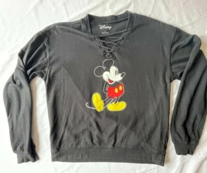 Vintage Disney Ladies Mickey Mouse Sweater Black Medium - Picture 1 of 7