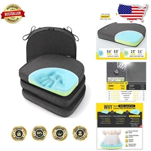 FadeShield Gel Memory Foam Chair Cushions - Ideal for Indoor & Outdoor - Picture 1 of 9