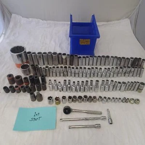 Lot of 120 pc Assorted Sockets/ Chrome / Ratchet Impact Sockets LOT 307 - Bild 1 von 15