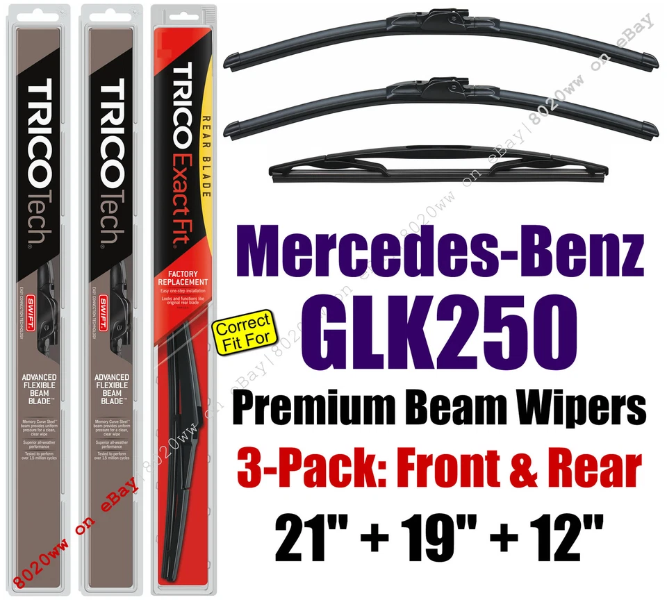 Limpiaparabrisas-3pk Premium delantero especial trasero 2013-15 Mercedes-Benz GLK250 19210/190/12J Foto 1 de 1