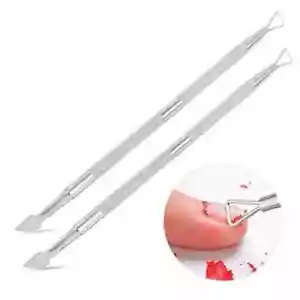 UV Gel Polish Remover TRIANGLE STICK Manicure Nail Art Tool Pusher Scraper Steel - Picture 1 of 2