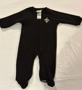 New Orleans Saints Schlafanzug 3/6 Monate durchgehender Reißverschluss - Bild 1 von 1