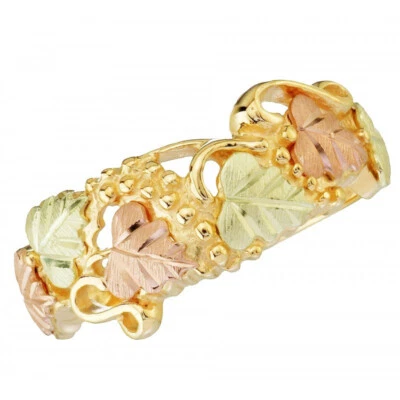 10K Black Hills Gold Grape Clusters Ring Size 9 FAST SHIPPING - Image 1 of 3