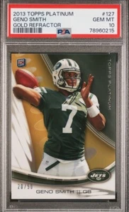 2013 Topps Platinum⚡️Geno Smith Rookie🪙Gold Refractor /50⚡️RC#127💎PSA 10 Gem - Picture 1 of 2