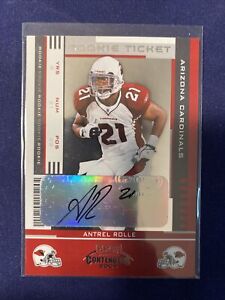 2005 Playoff Contenders Antrel Rolle Rookie Ticket Auto RC #109 Cardinals T02