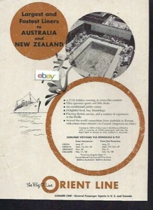  ANNUNCIO PISCINA ORIENT LINE PIÙ GRANDE E VELOCE LINER IN AUSTRALIA JOEY ORIANA SUNLINER - Foto 1 di 1