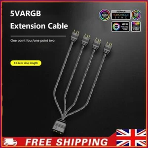 5V 3Pin Fan HUB Splitter Power Cable Extension Cord for Mainboard - Afbeelding 1 van 13