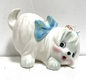 Vintage Lefton "MR. TOODLES" Maltese Ceramic Planter #2631 - Picture 1 of 3