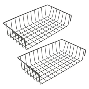 Iron Wall Organizer Baskets Set of 2 Hanging Storage for Home or Office - Picture 1 of 12