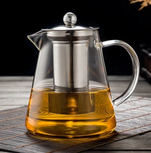 Glass Teapot with Removable Infuser Stovetop Safe Tea Kettle Tea Pot(550ML/19OZ) - Picture 1 of 5