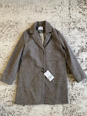 NUEVO ABRIGO ZARA MARRÓN TOPO CUADROS 11-12 AÑOS Foto 1 de 4