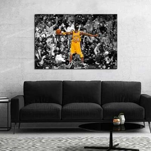Kobe Bryant Celebrating Laker Championship Ready to Hang Art 36 x 24 - Picture 1 of 9