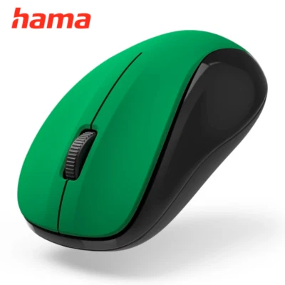 Hama MW300 V2 3 Button Wireless Optical Mouse/1200DPI/Silent/PC/Green - Image 1 of 3