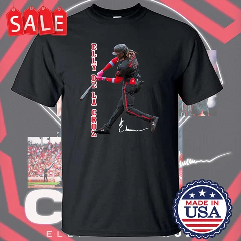 Elly De La Cruz #44 Cincinnati Red Signature T-Shirt Gift Unisex Fans S-3XL Cover