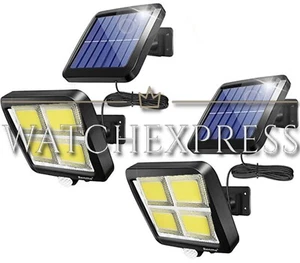 DUE FARETTI CON PANNELLO SOLARE FARO A LED SENSORE DI MOVIMENTO - Foto 1 di 11