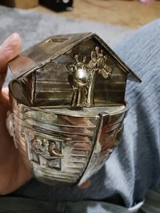 Noah’s ark silver plate bank- things remembered, engraved - Picture 1 of 10