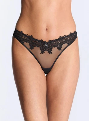 Boux Avenue Embroidered Thongs Womens Alyssa Mesh Knickers Ladies Sexy Underwear - Image 1 of 4