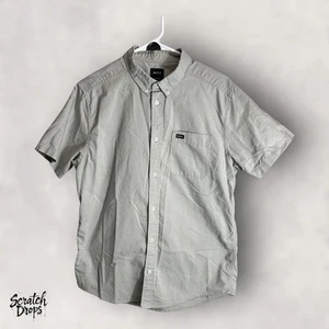 RVCA Men's Polo Shirt Medium Size Short Sleeve Casual Button Up Top for Men M02 - Picture 1 of 3