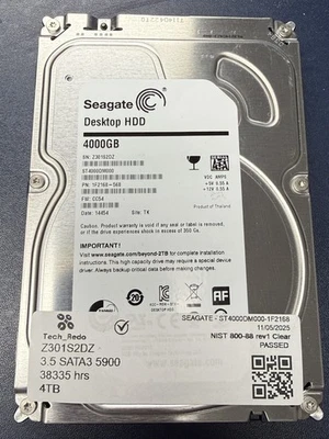 Seagate ST4000DM000 4TB SATA 6 Gb/s 64MB 5900 RPM Desktop HDD 3.5 inch  - Image 1 of 3