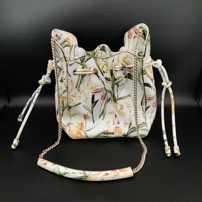 Cartera tropical Vince Camuto botánica palma cuero genuino correa de cadena LINDA Foto 1 de 4