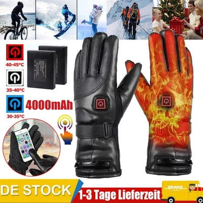 Elektrische Beheizbare Motorradhandschuhe Wärmer Handschuhe Thermo mit Akku - Bild 1 von 4