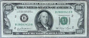 1981 Series $100 Note One Hundred Dollar Vintage Currency Franklin New York - Picture 1 of 3
