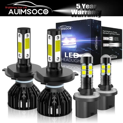 Светодиодные фары дальнего и ближнего света для Ford Aspire 1994-1997 + яркие противотуманные лампы - Изображение 1 из 4