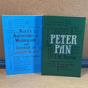 Peter Pan and Alice’s Adventures In Wonderland Soft Cover Books Word Cloud Press - Picture 1 of 6