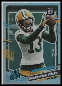 2023 Donruss #333 Dontayvion Wicks Optic Rated Rookie Preview Holo Prizm - Picture 1 of 2