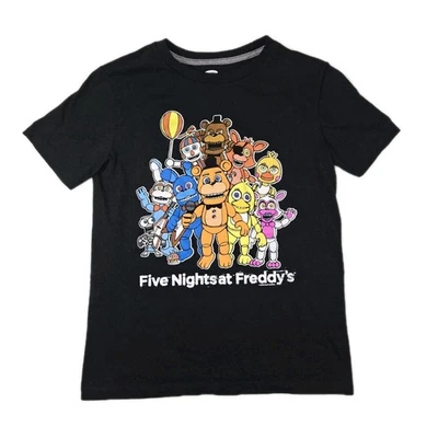 Five Nights Freddys Graphic Short Sleeve T Shirt Black Boys Size 8 - Image 1 of 4