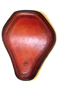 Asiento deportivo bobber T de cuero mecanizado a mano Rich Phillips cuero - Imagen 1 de 1