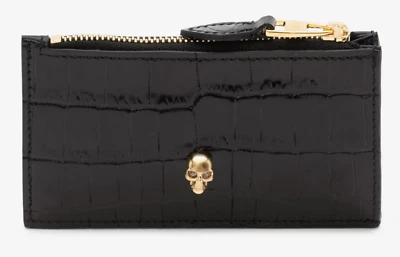 Alexander McQueen Women's Skull Zipper Card Holder NEW WITH ORIGINALBOX - Image 1 of 4