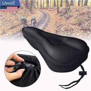 Bike Seat Cushion Cover Soft Padded Mountain Bicycle Saddle Comfort Seat Cover - Picture 1 of 7