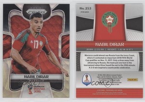 2018 Panini Prizm World Cup Black and Gold Wave Prizm Nabil Dirar #253