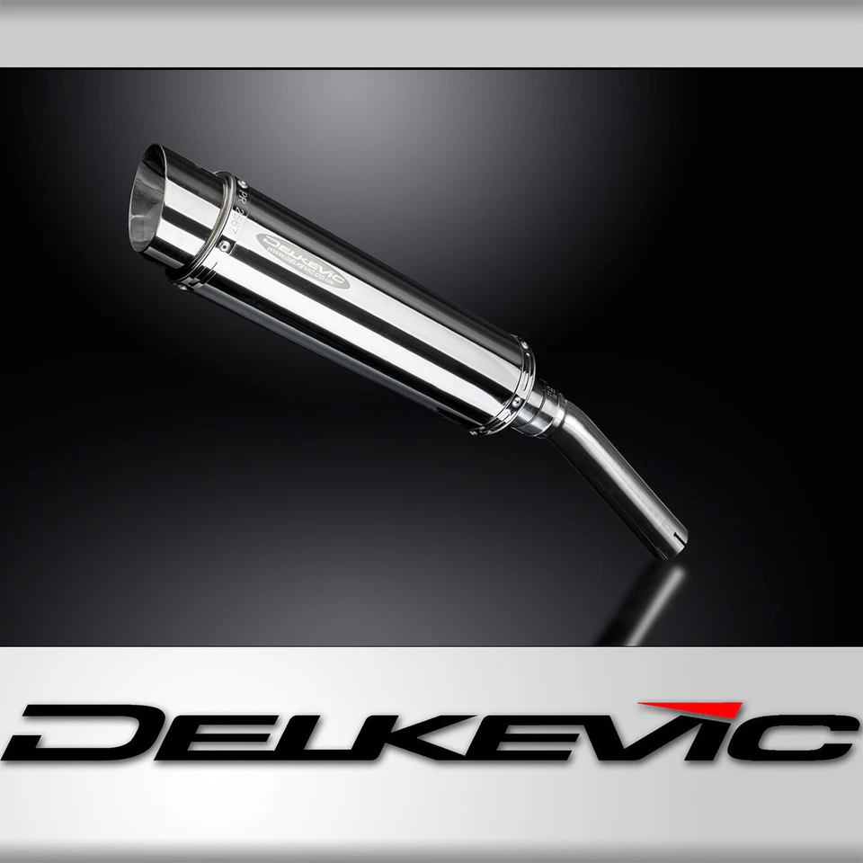 Suzuki DR650S DR650R 1990-1995 Slip On 14" Round Stainless Exhaust Muffler Kit - Image 1 of 4