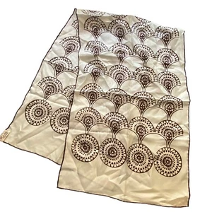 Vintage Sally Gee Silky Scarf Made Japan Hand Rolled Edges Rectangular 42” X 14” - Picture 1 of 9