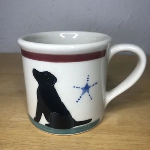Hartstone STARBUCKS BARISTA Mug Black Lab Dog 14 oz. STONEWARE Hand Painted USA - Picture 1 of 9