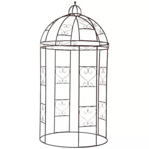 Deko-Pavillon / Rosenbogen rund Metall Rostoptik Ø 150 x H 300 cm (498) - Bild 1 von 1