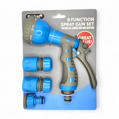 What!® Spray Nozzle Garden Hose Gun Set with 8 Functions & 3 Connectors Premium - Image 1 of 4